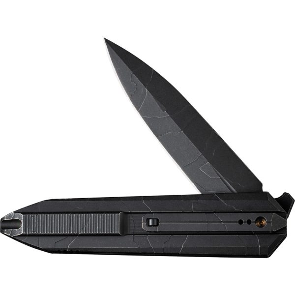 We Knife Co Ltd Diatomic Framelock Black Folding Knife CPM-20CV 3.75"