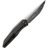 We Knife Co Ltd Cybernetic Framelock 4" Damascus Blade Black Titanium Folding Knife