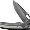 We Knife Co Ltd Exciton Button Lock Folding Knife 3.63" CPM-20CV Titanium Gray