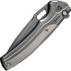 We Knife Co Ltd Exciton Button Lock Folding Knife 3.63" CPM-20CV Titanium Gray