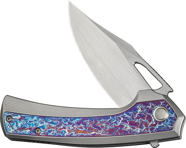 We Knife Co Ltd Nefaris Framelock Flame 3.5" CPM-20CV Folding Knife