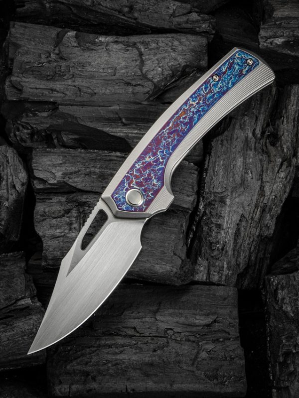 We Knife Co Ltd Nefaris Framelock Flame 3.5" CPM-20CV Folding Knife