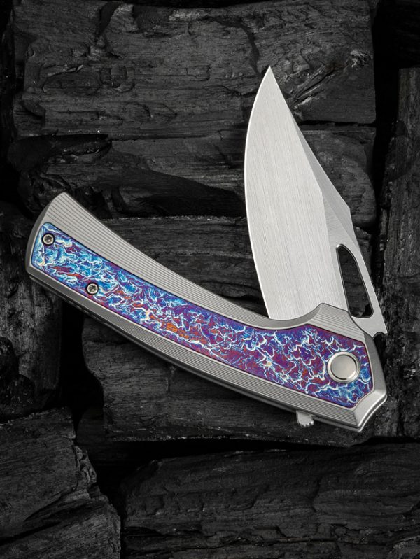 We Knife Co Ltd Nefaris Framelock Flame 3.5" CPM-20CV Folding Knife