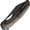 We Knife Co Ltd Ignio Framelock 3.38" CPM-20CV Black Blade Bronze Titanium Folding Knife