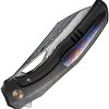 We Knife Co Ltd Ignio Framelock Damasteel Folding Knife Black