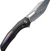 We Knife Co Ltd Ignio Framelock Damasteel Folding Knife Black
