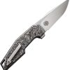 We Knife Co Ltd OAO Framelock Folding Knife 3.5" CPM-20CV Black Titanium