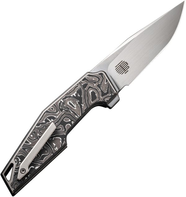 We Knife Co Ltd OAO Framelock Folding Knife 3.5" CPM-20CV Black Titanium