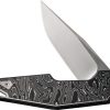 We Knife Co Ltd OAO Framelock Folding Knife 3.5" CPM-20CV Black Titanium
