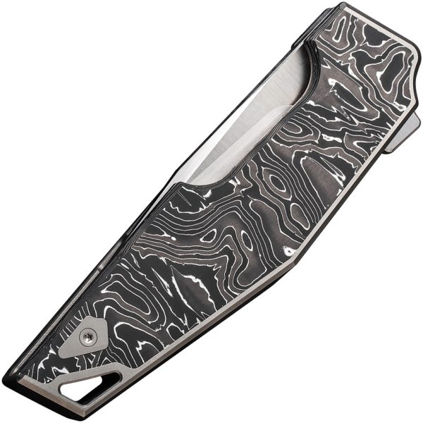We Knife Co Ltd OAO Framelock Folding Knife 3.5" CPM-20CV Black Titanium