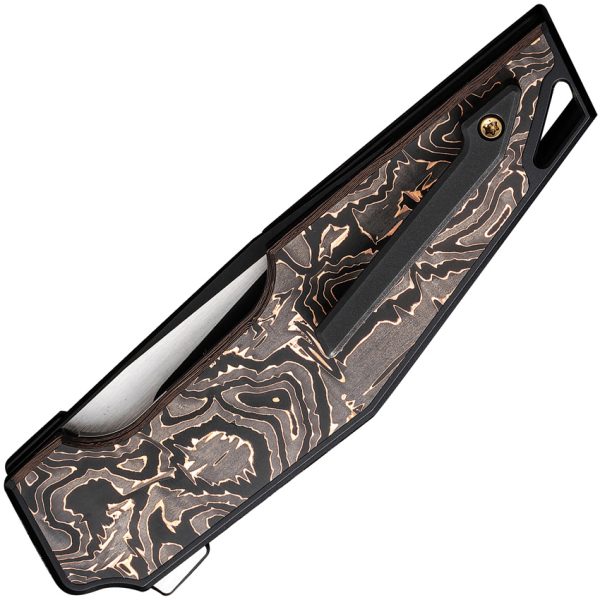 We Knife Co Ltd OAO Framelock Folding Knife 3.5" CPM-20CV Black