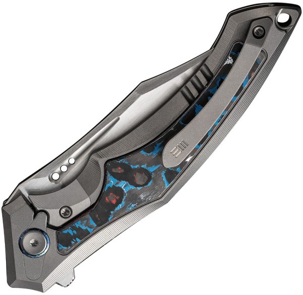 We Knife Co Ltd Orpheus Framelock Folding Knife 3.5" CPM-20CV Gray Titanium