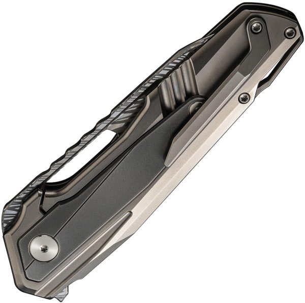 WE23012BDS1_add_01 We Knife Co Ltd Falcaria Framelock Damasteel Wharncliffe Folding Knife
