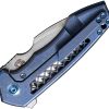 We Knife Co Ltd Harpen Framelock Folding Knife 3" CPM-20CV Blue Titanium