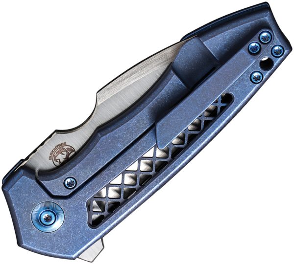 We Knife Co Ltd Harpen Framelock Folding Knife 3" CPM-20CV Blue Titanium