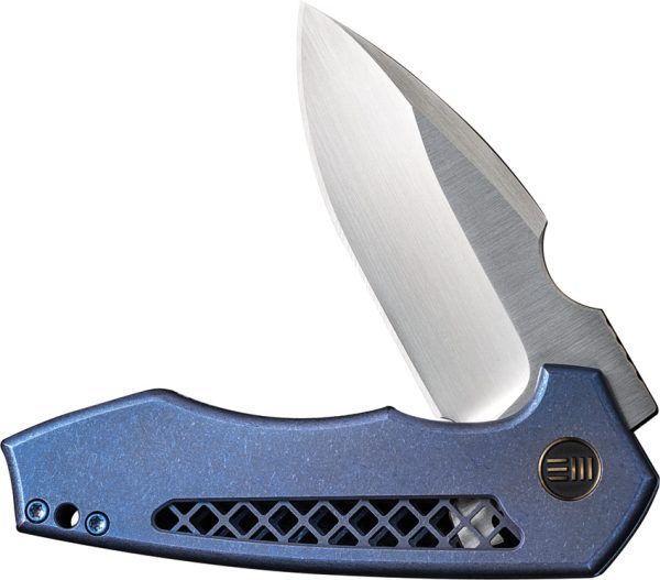 We Knife Co Ltd Harpen Framelock Folding Knife 3" CPM-20CV Blue Titanium