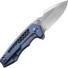 We Knife Co Ltd Harpen Framelock Folding Knife 3" CPM-20CV Blue Titanium
