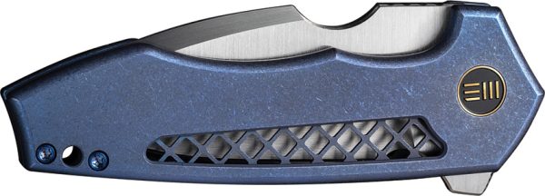 We Knife Co Ltd Harpen Framelock Folding Knife 3" CPM-20CV Blue Titanium