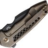 We Knife Co Ltd Harpen Framelock Folding Knife Bronze Titanium 3" CPM-20CV