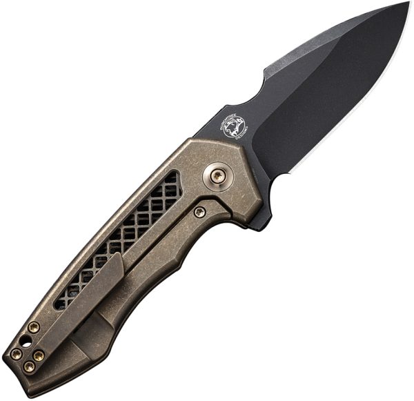 We Knife Co Ltd Harpen Framelock Folding Knife Bronze Titanium 3" CPM-20CV