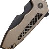 We Knife Co Ltd Harpen Framelock Folding Knife Bronze Titanium 3" CPM-20CV