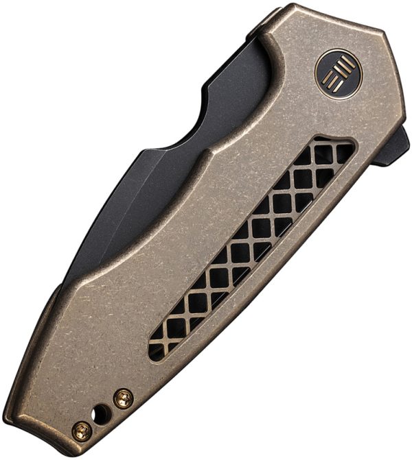 We Knife Co Ltd Harpen Framelock Folding Knife Bronze Titanium 3" CPM-20CV