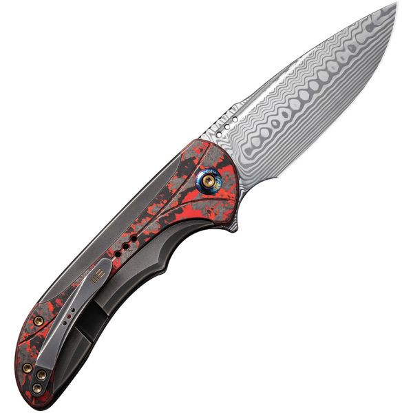 We Knife Co Ltd Equivik Framelock 3.5" Damasteel Gray Titanium