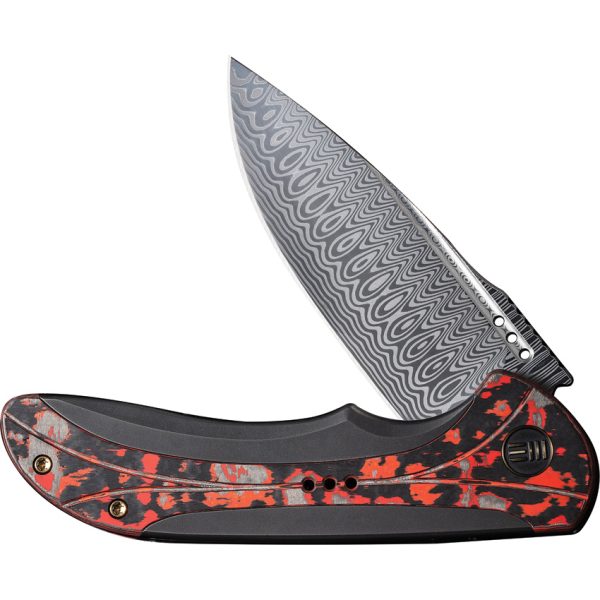 We Knife Co Ltd Equivik Framelock 3.5" Damasteel Gray Titanium