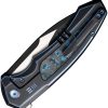 We Knife Co Ltd Hyperactive Framelock Folding Knife 3.88" Vanax Black Blue Titanium