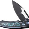 We Knife Co Ltd Hyperactive Framelock Folding Knife 3.88" Vanax Black Blue Titanium