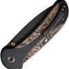 We Knife Co Ltd Zizzit Button Lock Folding Knife CPM-20CV Black Titanium