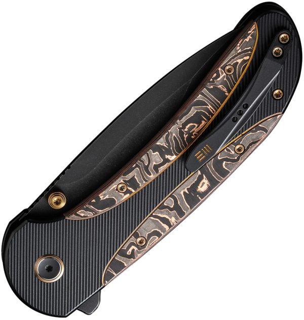 We Knife Co Ltd Zizzit Button Lock Folding Knife CPM-20CV Black Titanium