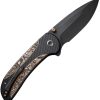 We Knife Co Ltd Zizzit Button Lock Folding Knife CPM-20CV Black Titanium