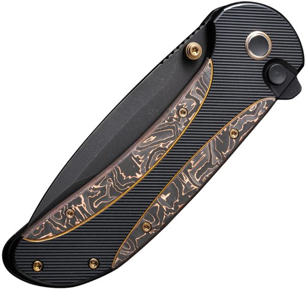 We Knife Co Ltd Zizzit Button Lock Folding Knife CPM-20CV Black Titanium