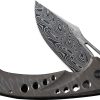 We Knife Co Ltd Swiftfin Framelock 3.88" Damasteel Folding Knife