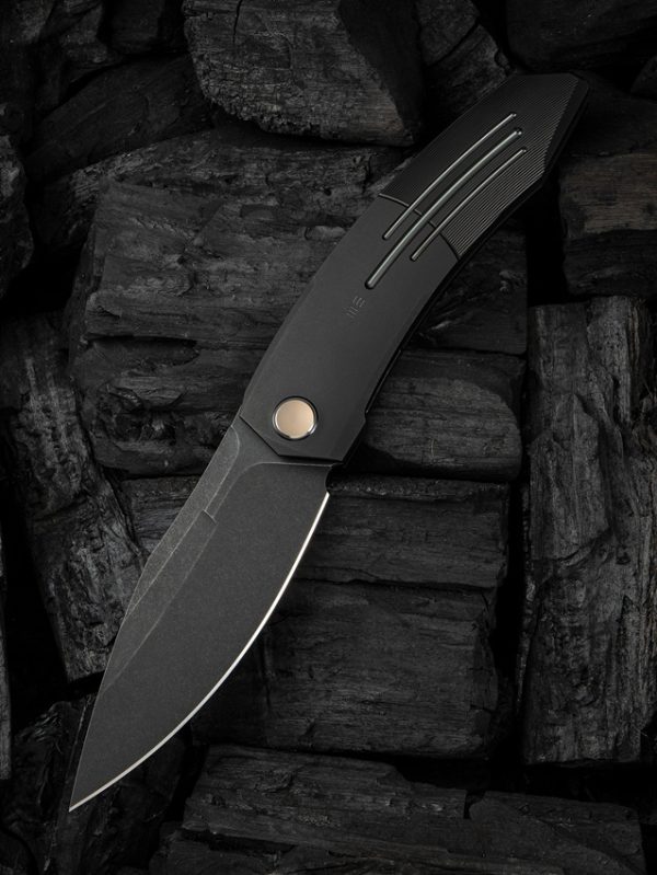We Knife Co Ltd Sine Wave Linerlock Folding Knife 3.88" Black M390
