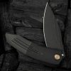 We Knife Co Ltd Sine Wave Linerlock Folding Knife 3.88" Black M390