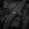 We Knife Co Ltd Sine Wave Linerlock Folding Knife 3.88" Black M390