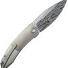 We Knife Co Ltd Sine Wave Damasteel Linerlock Folding Knife