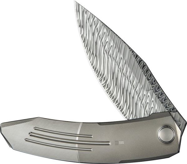 We Knife Co Ltd Sine Wave Damasteel Linerlock Folding Knife