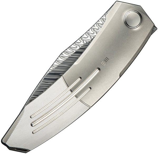 We Knife Co Ltd Sine Wave Damasteel Linerlock Folding Knife