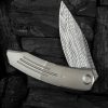 We Knife Co Ltd Sine Wave Damasteel Linerlock Folding Knife
