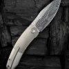 We Knife Co Ltd Sine Wave Damasteel Linerlock Folding Knife