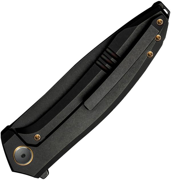 We Knife Co Ltd Acuminal Framelock Black Folding Knife 4" Vanax Blade