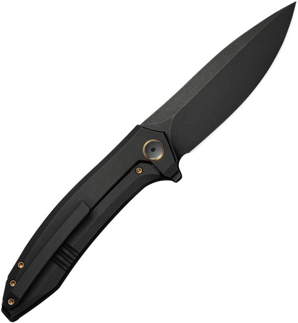 We Knife Co Ltd Acuminal Framelock Black Folding Knife 4" Vanax Blade