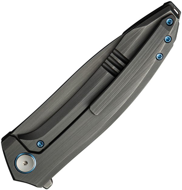 We Knife Co Ltd Acuminal Framelock 4" Vanax Gray Titanium Folding Knife