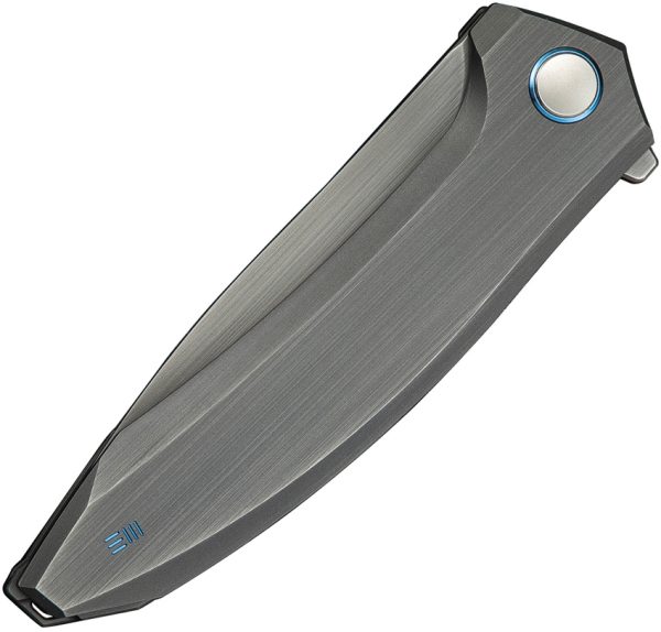 We Knife Co Ltd Acuminal Framelock 4" Vanax Gray Titanium Folding Knife