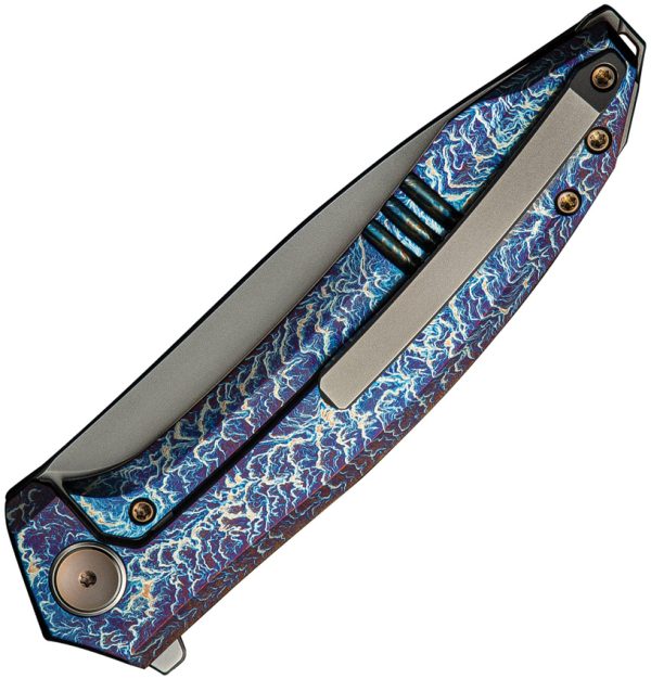 We Knife Co Ltd Acuminal Framelock Folding Knife 4" Vanax Blade Red