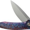 We Knife Co Ltd Acuminal Framelock Folding Knife 4" Vanax Blade Red