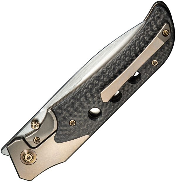 We Knife Co Ltd Guthrie Bolster Lock Folding Knife 4" CPM-20CV Champagne Titanium